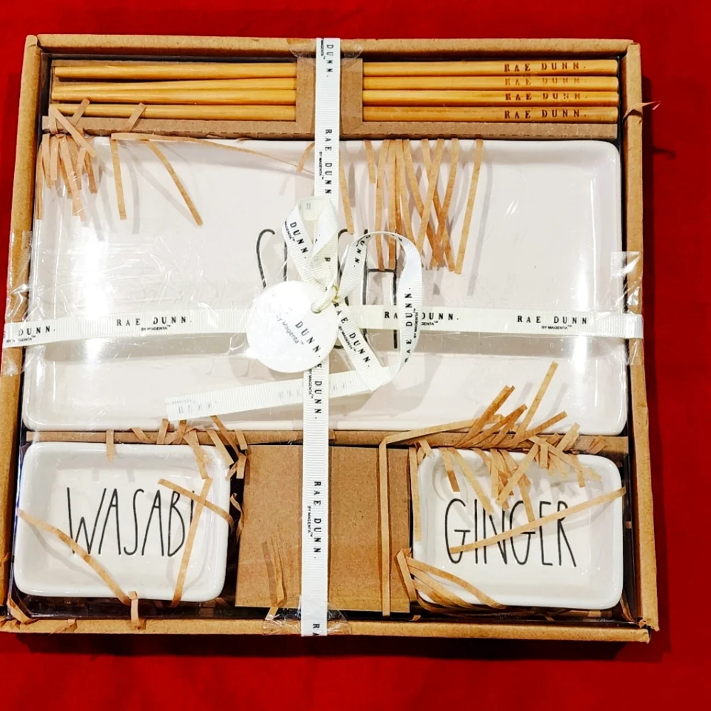 NWT - RAE DUNN | Sushi Serving Set with Chopsticks